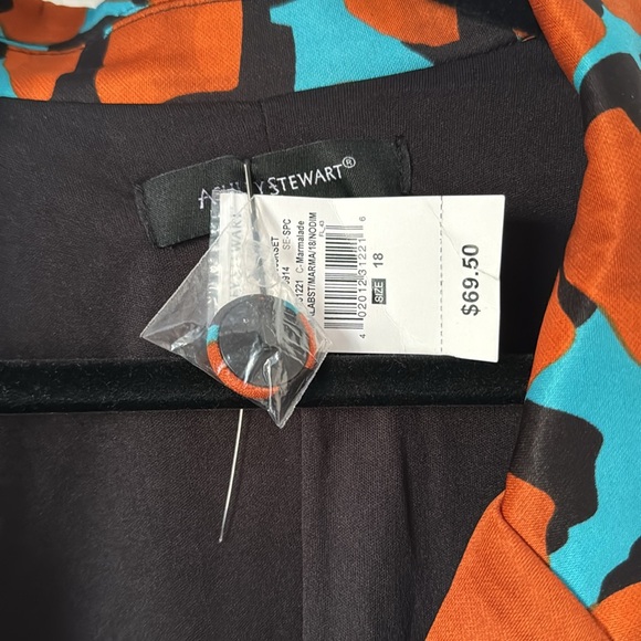 Ashley Stewart Animal Colorblock Knit Blazer Size 18 - Picture 3 of 8